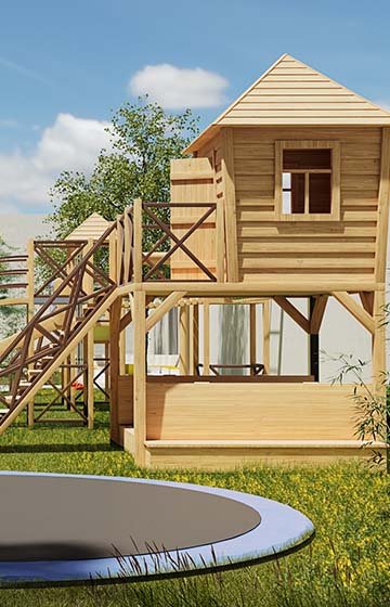 Casa de niños en parque