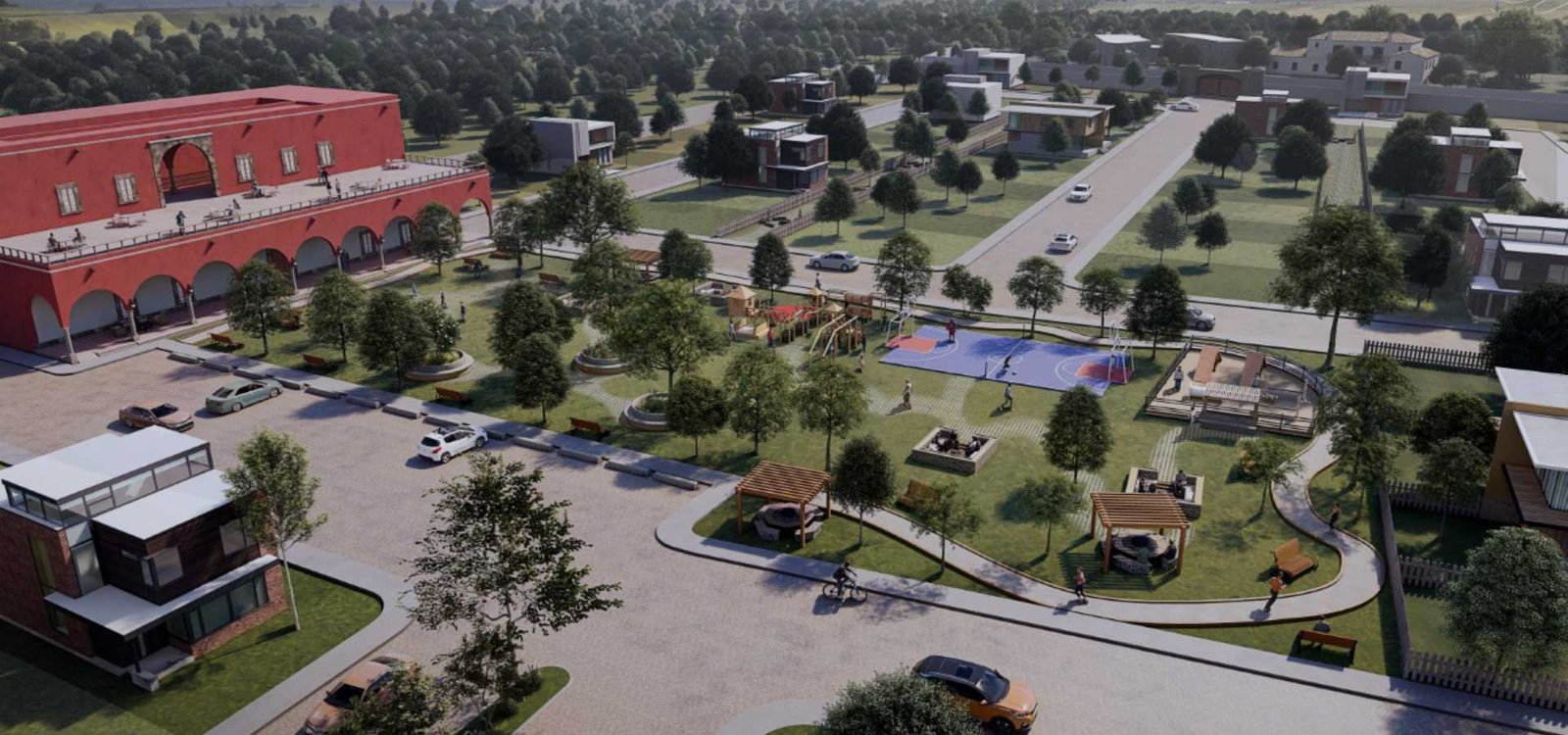 Áreas comunes desde aire